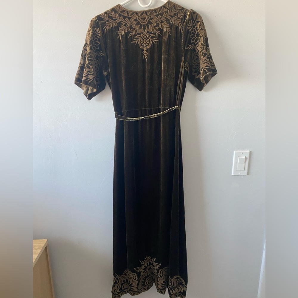 Johnny Was Mina Velvet Wrap Dress Size XS - Picture 3 of 9